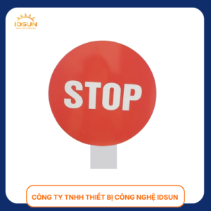 Biển stop gắn thanh chắn barrier